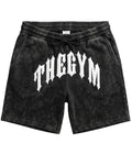 The Gym | Distressed Fleece Shorts - Vintage Black
